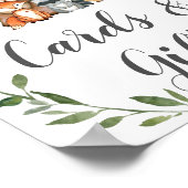 Greenery Woodland Animals Kaarten en Gifts Sign Poster (Hoek)