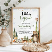 Greenery Woodland Animals Time Capsule Poster