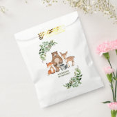 Greenery Woodland Animals Verjaardag Baby shower Bedankzakje (Gezegeld)