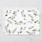 Greenery Woodland Animals Willy ONE 1st Birthday Kaart (Achterkant)