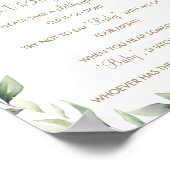 Greenery Woodland Animals zeggen niet dat Baby gam Poster (Hoek)