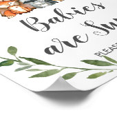 Greenery Woodland Babies zijn snoet Poster (Hoek)