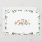 Greenery Woodland Baby shower Birthday   Bedankkaart (Achterkant)
