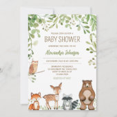 Greenery Woodland Baby shower Kaart (Voorkant)