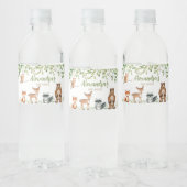 Greenery Woodland Baby shower Waterfles Etiket (Flessen)