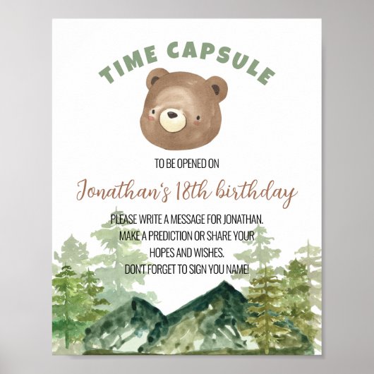 Greenery Woodland Beer Time Capsule Poster (Voorkant)