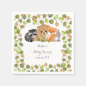 Greenery Woodland Dierlijk Papier Servetten (Voorkant)