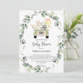 Greenery Woodland Drive van Baby shower Neutral Kaart (Staand voorkant)