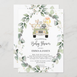 Greenery Woodland Drive van Baby shower Neutral Kaart
