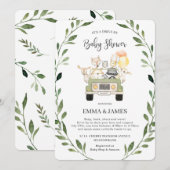 Greenery Woodland Drive van Baby shower Neutral Kaart (Voorkant / Achterkant)