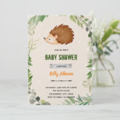 Greenery woodland Eegel verjaardagsuitnodiging Kaart (Staand voorkant)