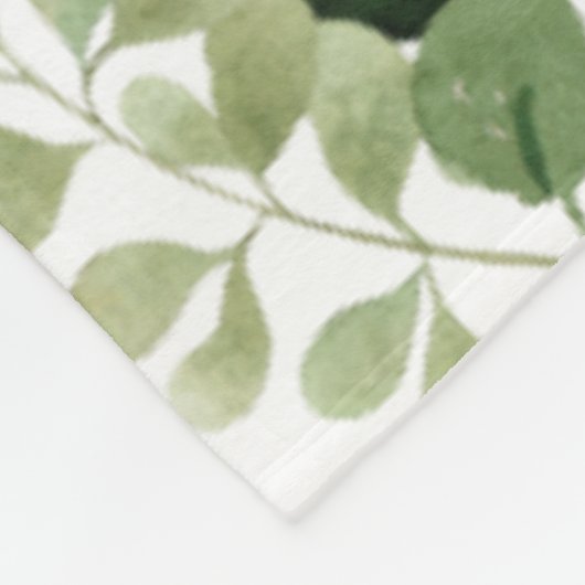 Greenery Woodland Forest Animals Boy Nursery Fleece Deken (Hoek)