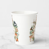 Greenery Woodland Forest Animals Happy Birthday Papieren Bekers (Links)