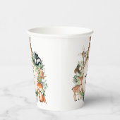 Greenery Woodland Forest Animals Happy Birthday Papieren Bekers (Rechts)