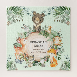 Greenery Woodland Forest Baby Animals Birth Stats Legpuzzel