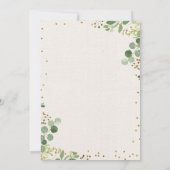 Greenery Woodland Herten Verjaardag Uitnodiging (Achterkant)