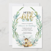 Greenery Woodland Hij is een wilde een eerste verj Kaart (Voorkant)