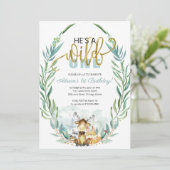 Greenery Woodland Hij is een wilde een eerste verj Kaart (Staand voorkant)