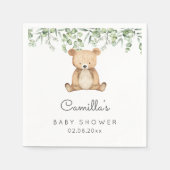 Greenery Woodland Leuk Beer Baby shower Servet (Voorkant)