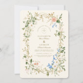 Greenery Woodland varen bruiloft Kaart (Voorkant)