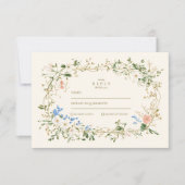 Greenery Woodland varen bruiloft RSVP Kaartje (Voorkant)
