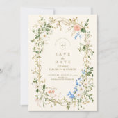 Greenery Woodland varen bruiloft Save The Date (Voorkant)