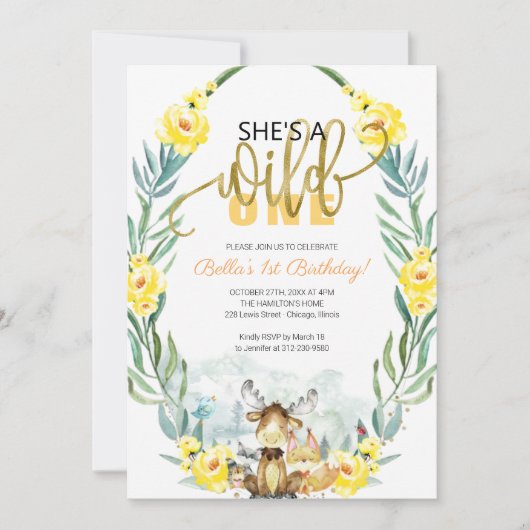 Greenery Woodland Ze is een wilde een eerste verja Kaart (Voorkant)