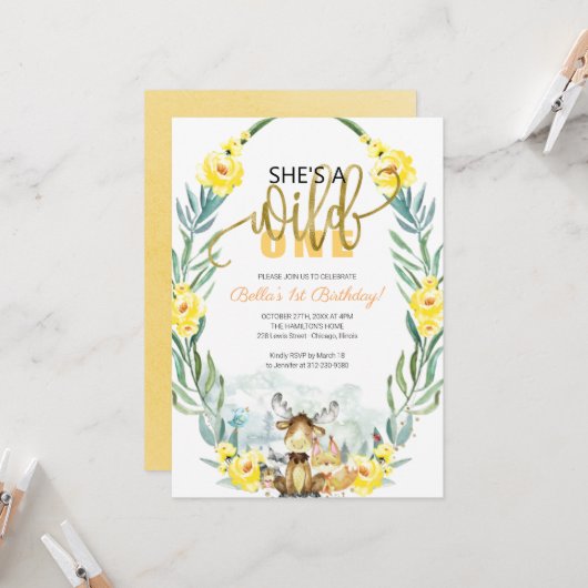 Greenery Woodland Ze is een wilde een eerste verja Kaart (Voorkant / Achterkant in situ)