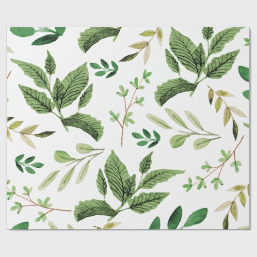 Greenery Wrapping Paper Cadeaupapier (Vlak)