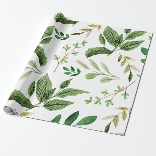 Greenery Wrapping Paper Cadeaupapier (Uitgerold)