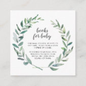 Greenery Wreate Gender Neutral Books for Baby Informatiekaartje (Voorkant)