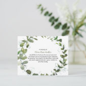 Greenery Wreater Funeral Script Dank u Noteer Kaar Bedankkaart (Staand voorkant)