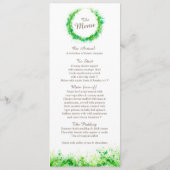 Greenery Wreater waterverf art het menu (Achterkant)