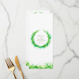 Greenery Wreater waterverf art het menu