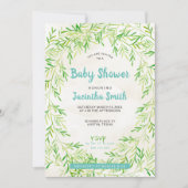 Greenery Wreath Baby shower Kaart (Voorkant)