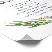 Greenery Wreath Baby shower Sign Zeg geen Baby Poster (Hoek)