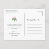 Greenery Wreath Business kerst Feestdagenkaart (Achterkant)