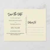 Greenery Wreath Butterfly Wedding Save the Date Aankondigingskaart (Achterkant)