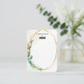 Greenery Wreath Earring Display Visitekaartje (Staand voorkant)