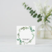 Greenery Wreath Earring Display Visitekaartje (Staand voorkant)