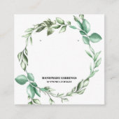 Greenery Wreath Earring Display Visitekaartje (Voorkant)