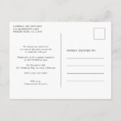 Greenery Wreath Elegant Monogram Elopement Wedding Aankondigingskaart (Achterkant)