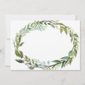 Greenery Wreath First Heilige Communauteit Foto Kaart (Achterkant)