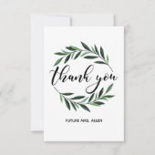  Greenery Wreath Flat Dank u Bedankkaart (Voorkant)