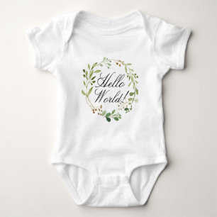 Greenery Wreath gepersonaliseerd Romper
