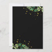 Greenery Wreath Gold Glitter Graduation Party Kaart (Achterkant)