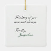 Greenery Wreath Kardinaal Bird Waterverf Holiday Keramisch Ornament (Achterkant)