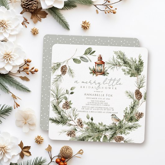 Greenery Wreath Merry Little Vrijgezellenfeest Kaart