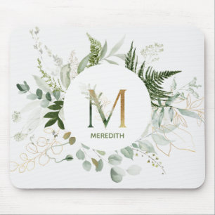 Greenery Wreath Monogram Letter M Muismat
