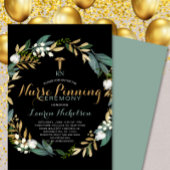 Greenery Wreath Nurse Pinning Ceremony Uitnodiging